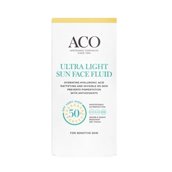 ACO Sun ultra light face fluid spf 50