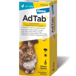 AdTab tyggetabletter til katte > 2,0 - 8,0 kg