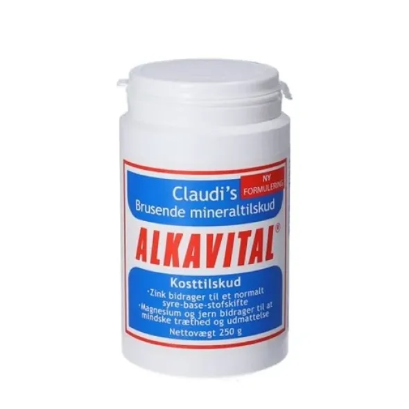 Alkavital brusepulver