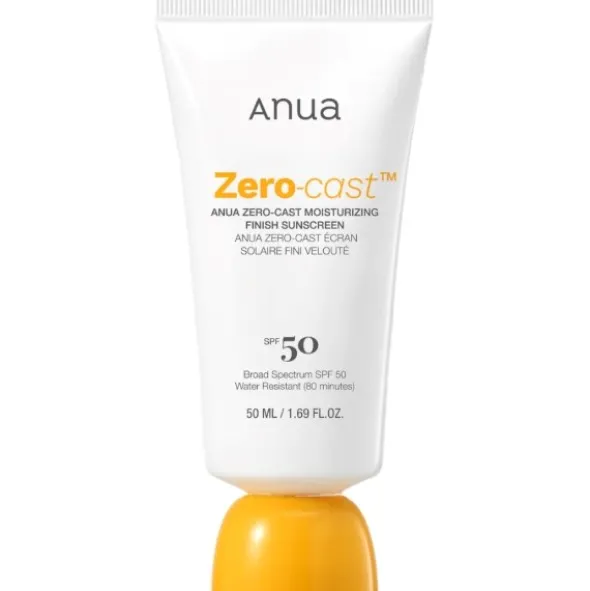 Anua zero-cast moisturizing finish sunscreen SPF50