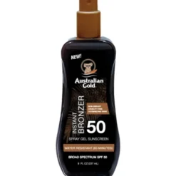 Australian Gold instant bronzer spray gel sunscreen SPF50
