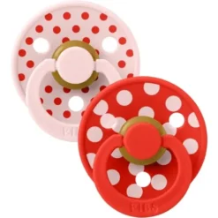 BIBS Studio Colour size 2 polka blossom/candy Apple