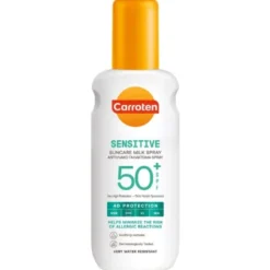 Carroten sensitive suncare milk spray SPF50+