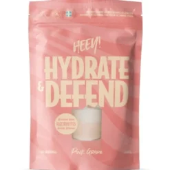 Heey! hydrate & defend electrolytes pink grape