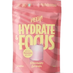 Heey! hydrate & focus electrolytes raspberry lemonade
