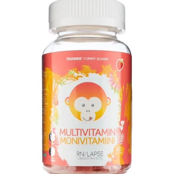 Monkids multivitamin jordbær