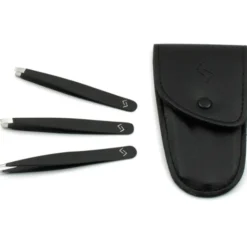Njord eyebrow tweezer set black