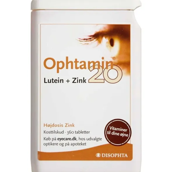 Ophtamin 20 lutein + zink tabletter