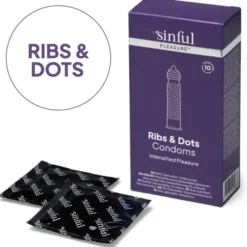 Sinful Pleasure ribs & dots kondomer