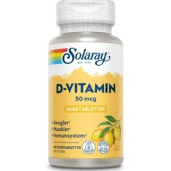 Solaray d-vitamin sugetabletter 50 mcg