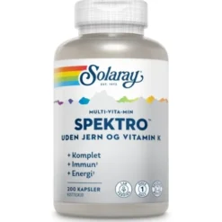 Solaray spektro multi-vita-min uden jern og vitamin k