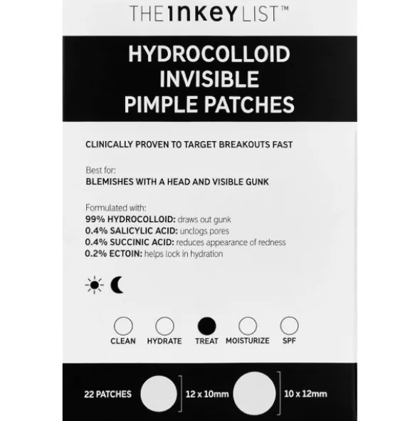 The Inkey List hydrocolloid invisible pimple patches
